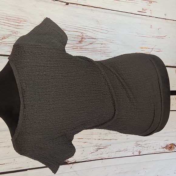 Old Navy Charcoal Gray Top Square Neck S - Picture 3 of 7